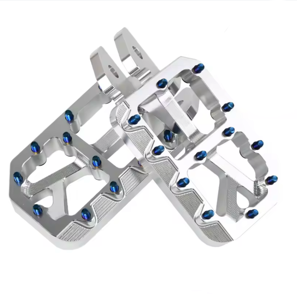 E Moto CNC Titanium Pegs