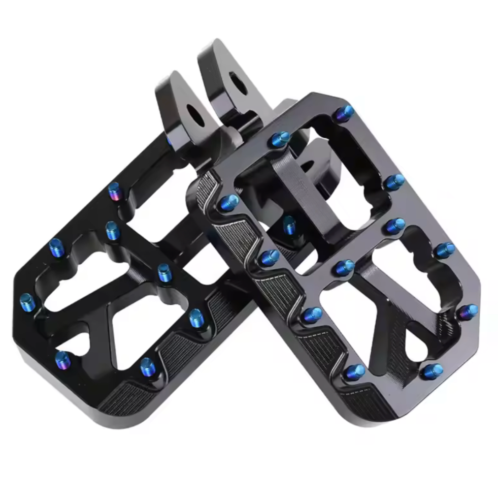 E Moto CNC Titanium Pegs
