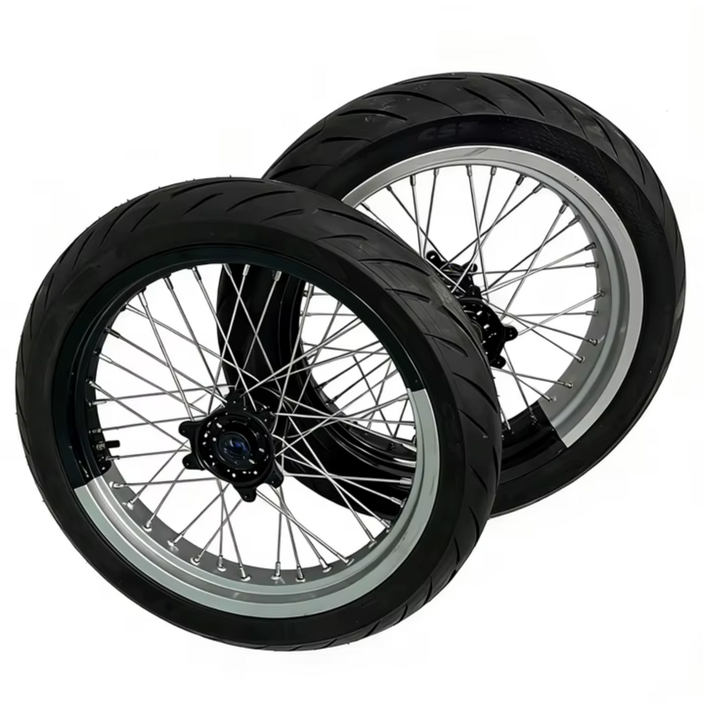 Surron Ultra Bee Super Moto Rim Set (Black/Silver)